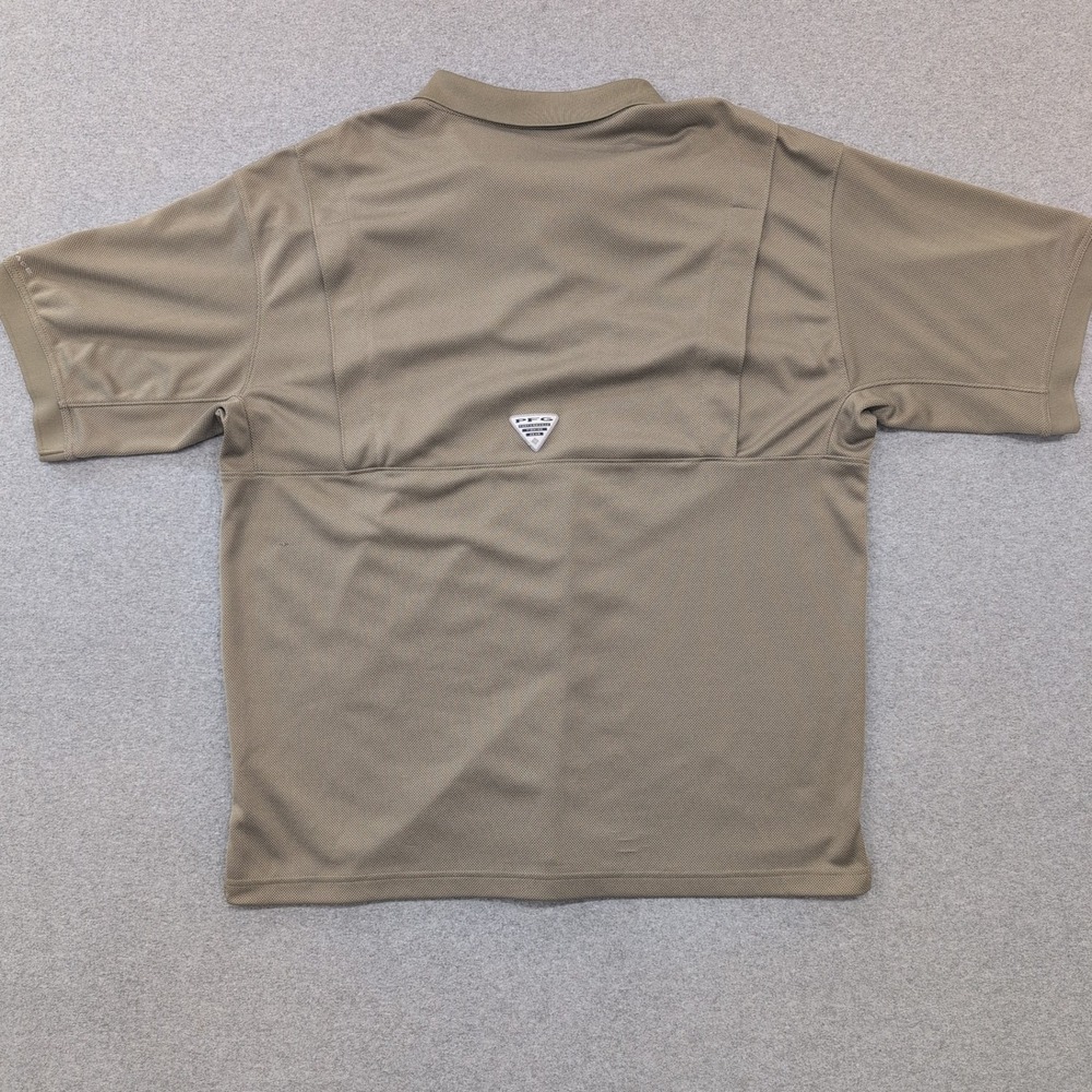 Columbia Mens XL‎ Polo Shirt PFG Performance Fishing Olive Green Outdoors - Picture 3 of 5